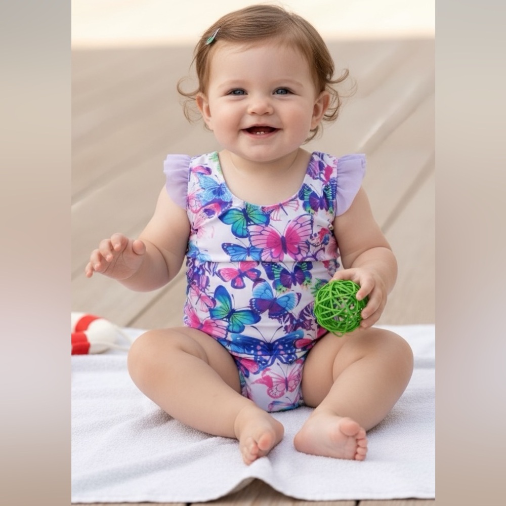 CLOSET CLEAN OUT! Infant One-Piece Butterfly Swimsuit | Size 6–12 Months